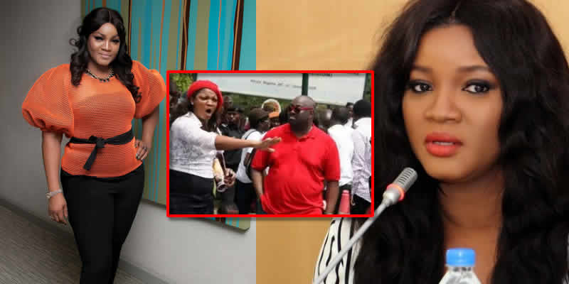 Photos of Omotola protesting in 2010 surfaced online following her tweet against Buhari’s administration