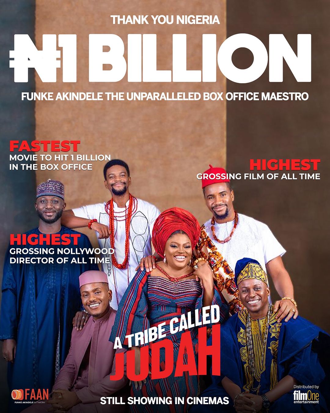 Funke Akindele’s Film ‘A Tribe Called Judah’ Hits N1 Billion in Box Office Earnings