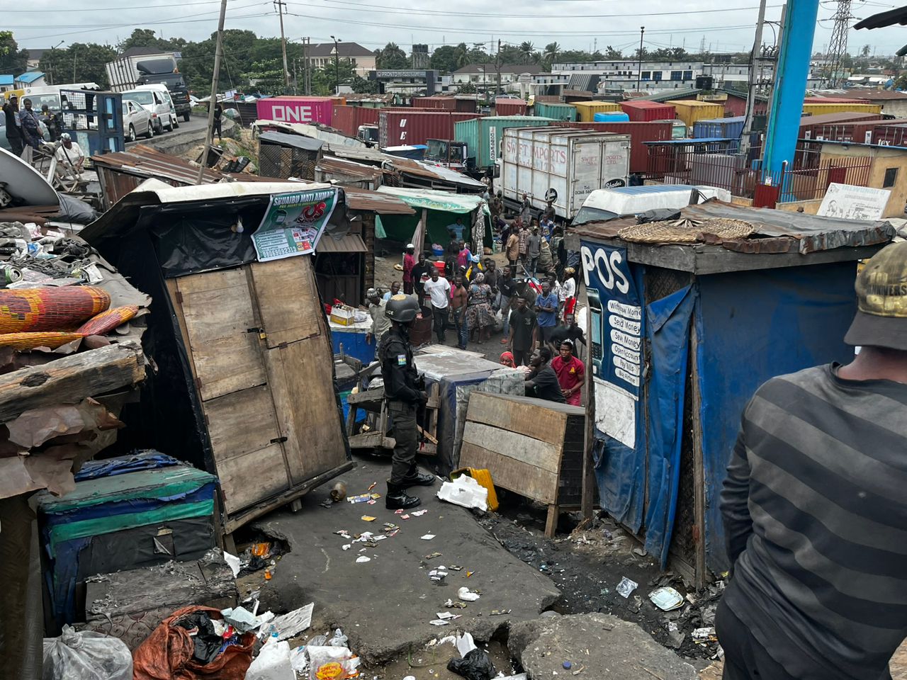 Lagos Taskforce Dismantles Illegal Shanties and Roadside Stalls