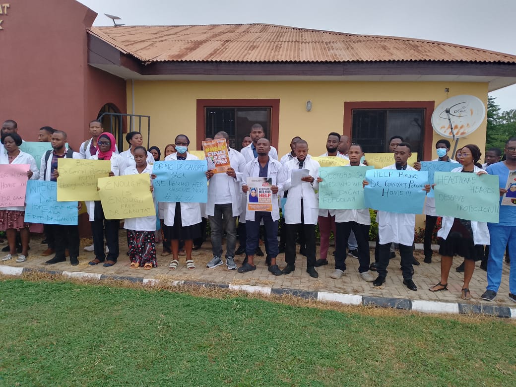 UITH resident doctors protest non release of abducted member